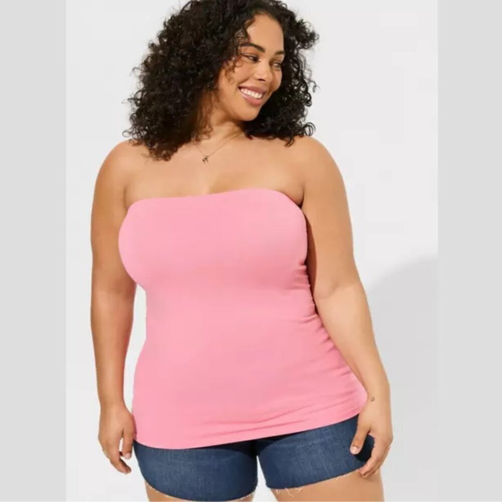 Torrid - Foxy Strapless Tube Top in Chateau Rose Pink​​​​​